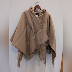 Seventy Venezia Cape Italian Designer Poncho Wool Fringe